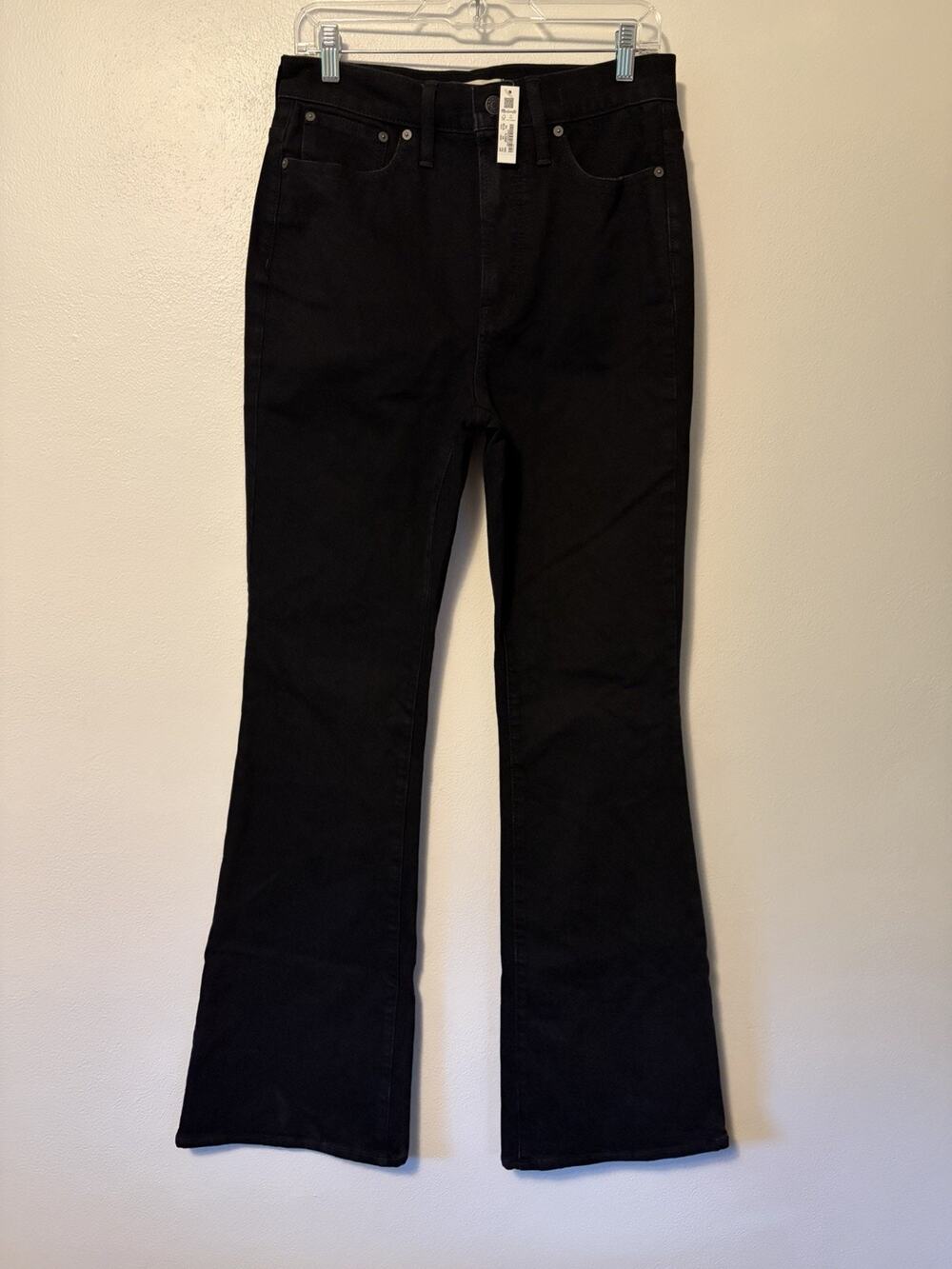 Madewell Jeans The Perfect Vintage Flare Women’s 28 Tall Black Magic Pockets New